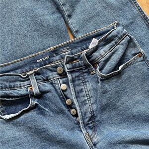 Old Navy Blue Curvy Straight Jeans